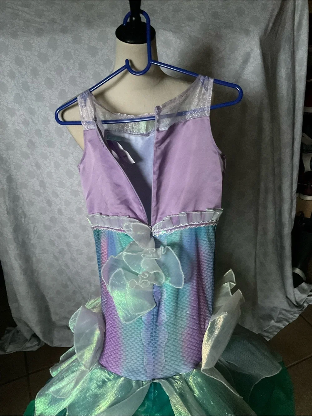 Girls' Mermaid Dress - Purple, Teal & Green - Picture 5 of 6